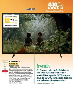 Proxi Confort SAMSUNG Tv qled 4k tq55q7f4auxxc offre