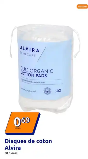Action ALVIRA Disques de coton offre