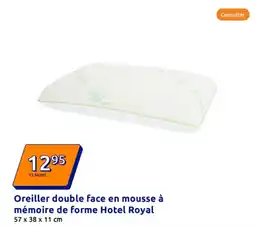 Action Oreiller double face en mousse à mémoire de forme Hotel Royal offre
