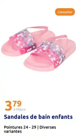 Action Sandales de bain enfants offre