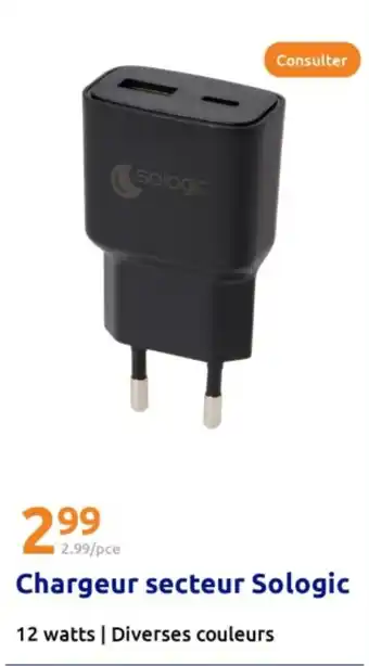 Action Chargeur secteur Sologic offre