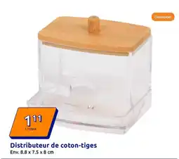 Action Distributeur de coton-tiges offre