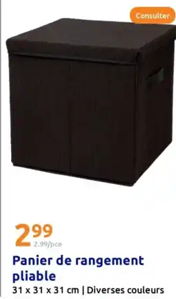 Action Panier de rangement pliable offre