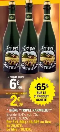 E.Leclerc Tripel karmeliet - bière offre