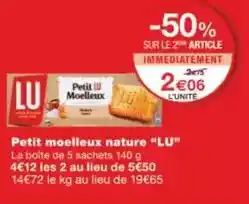 Monoprix Petit moelleux nature lu offre