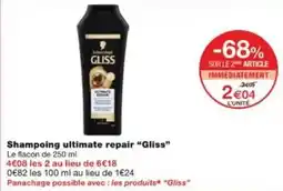 Monoprix Gliss - shampoing ultimate repair offre