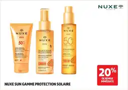 Auchan Nuxe sun gamme protection solaire offre
