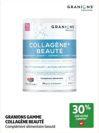 Auchan Granions gamme collagène beauté offre