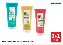 Auchan Klorane gamme gels douche offre