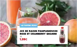 Hmarket Jus de raisin pamplemousse rose et cranberry granini offre