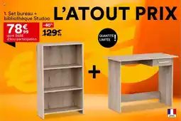 BUT Set bureau + bibliothèque Studoo offre