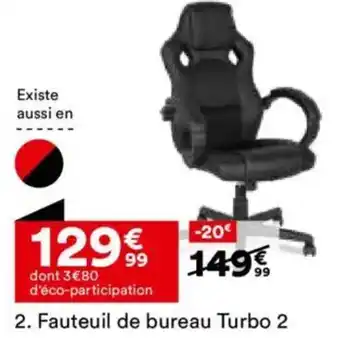 BUT Fauteuil de bureau Turbo 2 offre