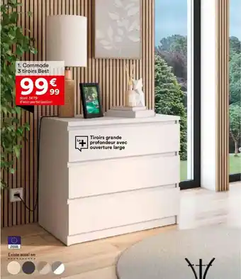 BUT Commode 3 tiroirs Best offre
