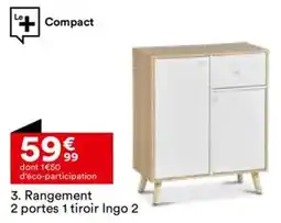 BUT Rangement 2 portes 1 tiroir Ingo 2 offre