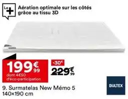 BUT Surmatelas New Mémo 5 offre
