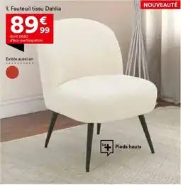 BUT Fauteuil tissu Dahlia offre