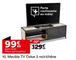 BUT Meuble TV Oskar 2 noir / chêne offre