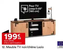BUT Meuble TV noir / chêne Lazio offre