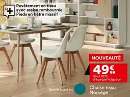 BUT Chaise tissu Norvège offre