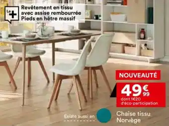 BUT Chaise tissu Norvège offre