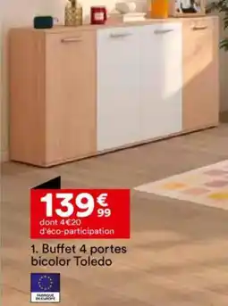 BUT Buffet 4 portes bicolor Toledo offre