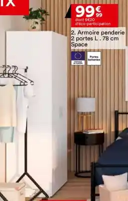 BUT Armoire penderie 2 portes Space offre