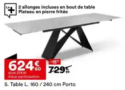BUT Table Porto offre