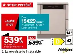 BUT Lave-vaisselle intégrable offre