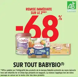 Intermarché Hyper Sur tout babybio offre