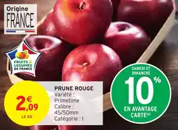 Intermarché Hyper Prune rouge offre
