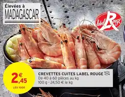 Intermarché Hyper Crevettes cuites label rouge offre