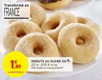 Intermarché Hyper Donuts au sucre x4 offre