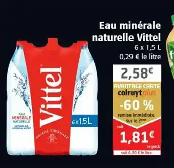 Colruyt Eau minérale naturelle vittel offre