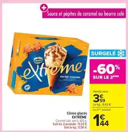 Carrefour Cônes glacés EXTRÊME offre