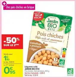 Carrefour Légumes cuits JARDIN BIO ÉTIC offre