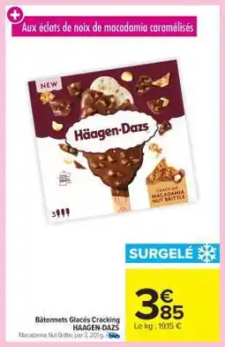 Carrefour Market Bâtonnets Glacés Cracking HAAGEN-DAZS offre