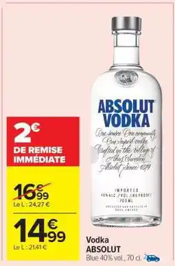 Carrefour Market Vodka Absolut offre