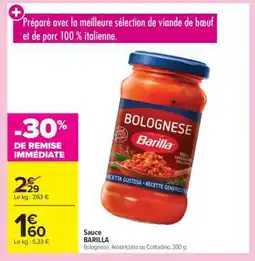 Carrefour SAUCE BARILLA offre