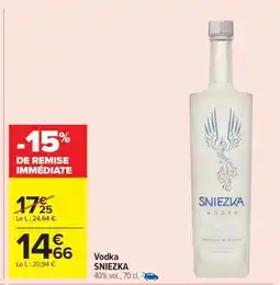 Carrefour Market Vodka SNIEZKA offre