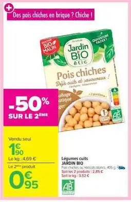 Carrefour Market Légumes cuits JARDIN BIO offre