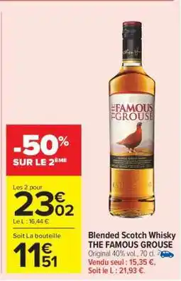 Carrefour Market BLENDED SCOTCH WHISKY 'THE FAMOUS GROUSE' offre