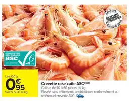 Carrefour Market Crevette rose cuite ASC offre