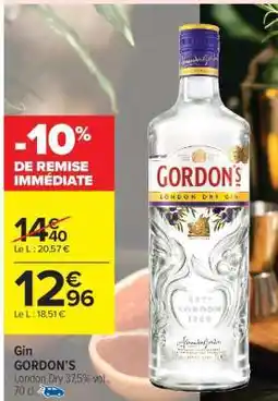Carrefour Market Gin Gordon's offre