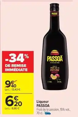 Carrefour Market LIQUEUR “PASSOA” offre