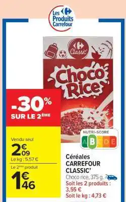 Carrefour Market Céréales CARREFOUR CLASSIC' offre