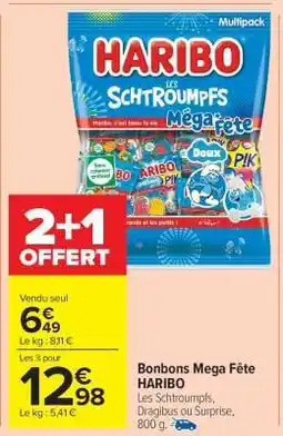 Carrefour Market Bonbons Mega Fête HARIBO offre