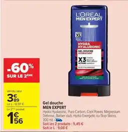 Carrefour Market Gel Douche MEN EXPERT offre
