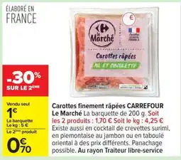 Carrefour Carottes finement râpées CARREFOUR Le Marché offre