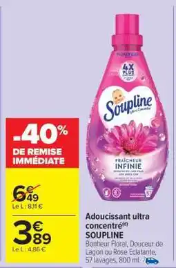 Carrefour Market Adoucissant ultra concentré SOUPLINE offre