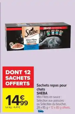 Carrefour Market Sachets repas pour chats SHEBA offre